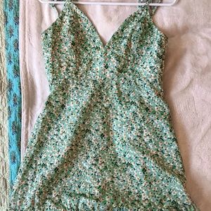 SHEIN Green Floral Dress